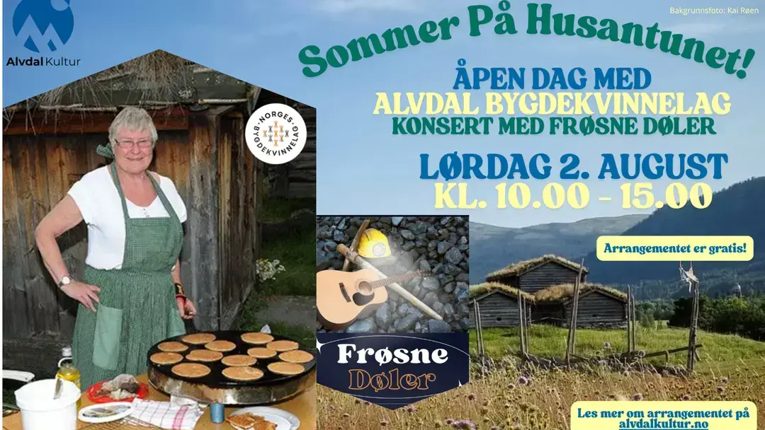 Plakat Åpen dag Husantunet 2. august